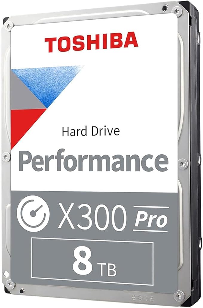 Toshiba X300 PRO 14TB High Workload Performance for Creative Professionals 3.5-Inch Internal Hard Drive – Up to 300 TB/Year Workload Rate CMR SATA 6 GB/s 7200 RPM 512 MB Cache - HDWR51EXZSTB