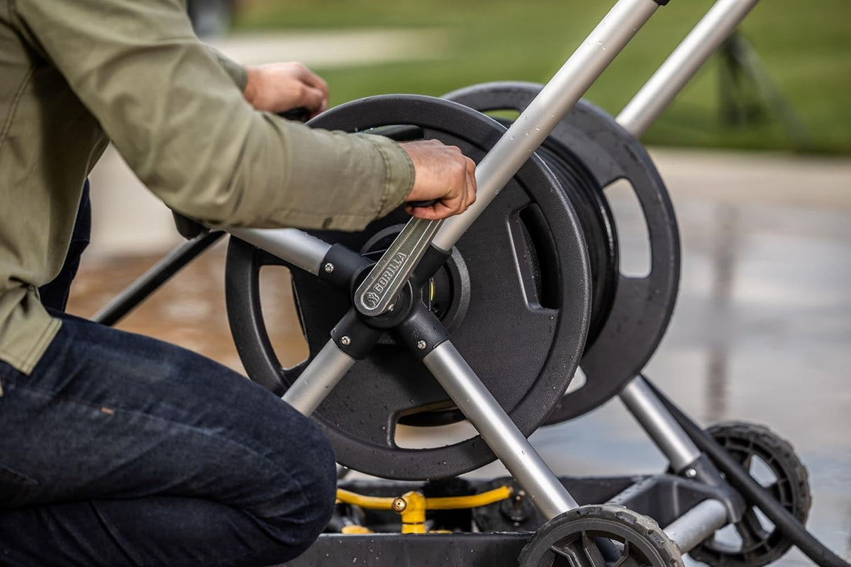 Gorilla 225’ Aluminum Zero-Rust Mobile Hose Reel