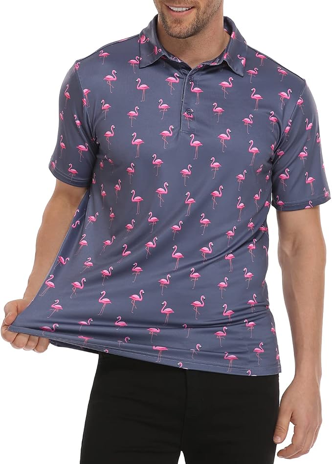 LRD Golf Shirts for Men UPF 50 Moisture Wicking Short Sleeve Polo Shirt