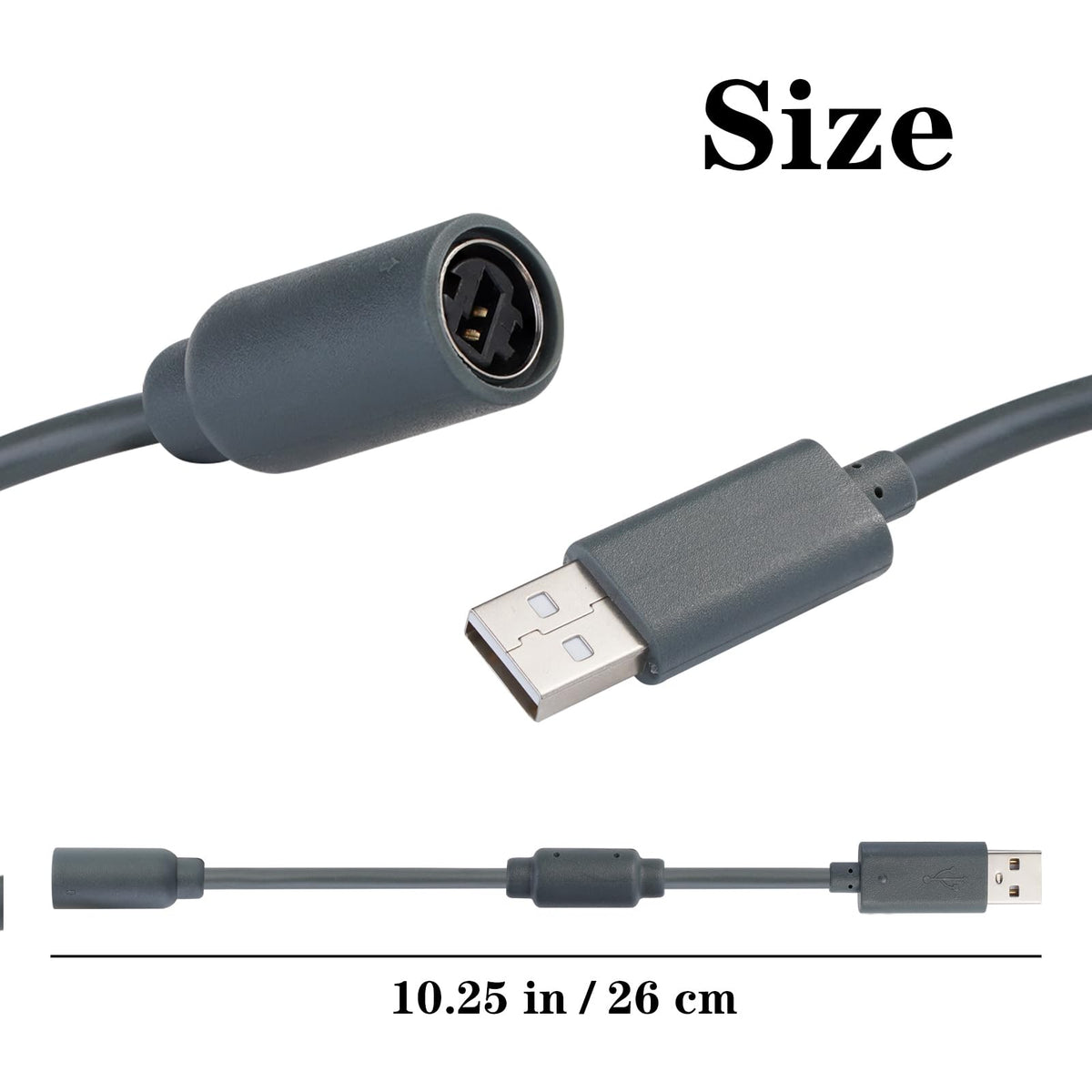 CSDWELL USB Breakaway Cable for Logitech G920 G923 G27 G29 Driving Force & Thrustmaster Ferrari 458 Spider Racing Wheel Cord, Guitar Hero & Xbox USB Plug