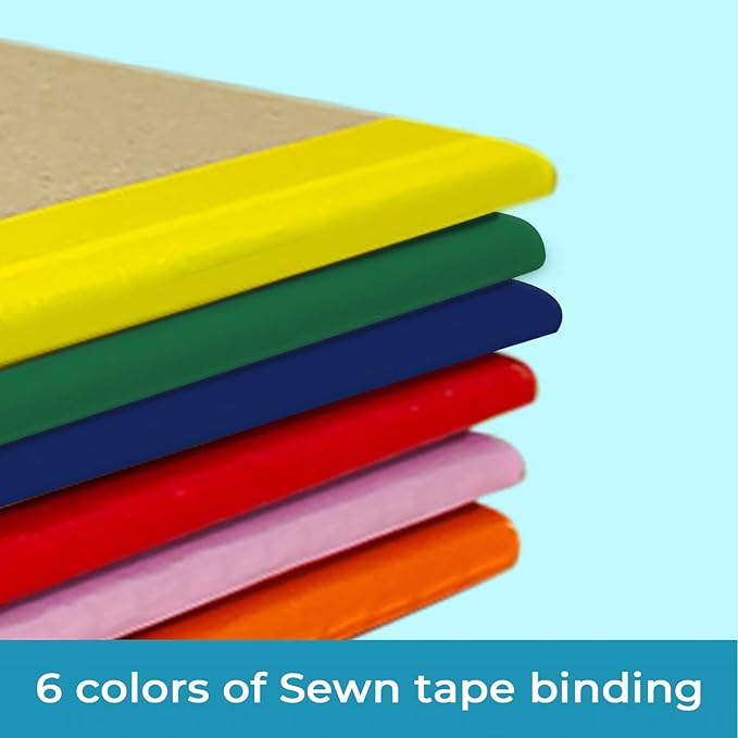 12 Pack Kraft Journals A5, Extra Pages - 120 Pages (60 Sheets), College Ruled, 8 x 5.7 Small Kraft Notebooks, Rainbow Spines, Kraft Composition Notebook Journals for School Home & Office