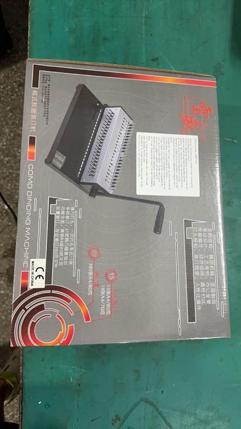 Rayson SD-1501A21 Binding Machine with Combs Set - 21 Hole / 200 Sheets Comb Binder for Punching or Binding