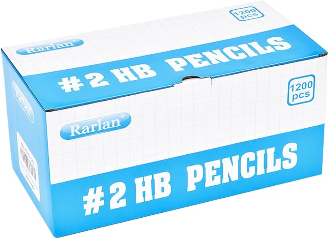 Wood-Cased #2 HB Pencils, Pre-sharpened, 1200 Count Classroom Bulk Pack