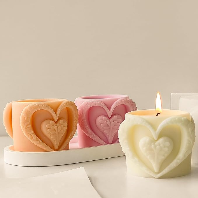 Heart Resin Mold Heart Mold Heart Cup Mold Cup Resin Mold Animal Resin Mold Resin Casting Mold Resin Making Molds Silicone Mold for Candle Home Decorate Mold 3D Animal Mold Candle Making Mold