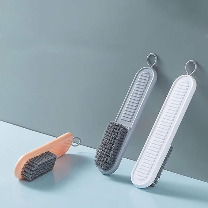 Cleaning Brush Soft Bristle Brush Laundry Scrub Brush Clothes Underwear Shoes Scrubbing Brush, Easy to Grip Household Cleaning Brushes Tool for Countertops Bathtubs (Grey)