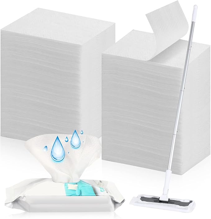 Wet Mop Pads Refills for Floor Cleaning Sweeper Wet Refills Disposable Moist Mopping Cloth Wipes for Wood Hardwood Tile(160 Pcs)