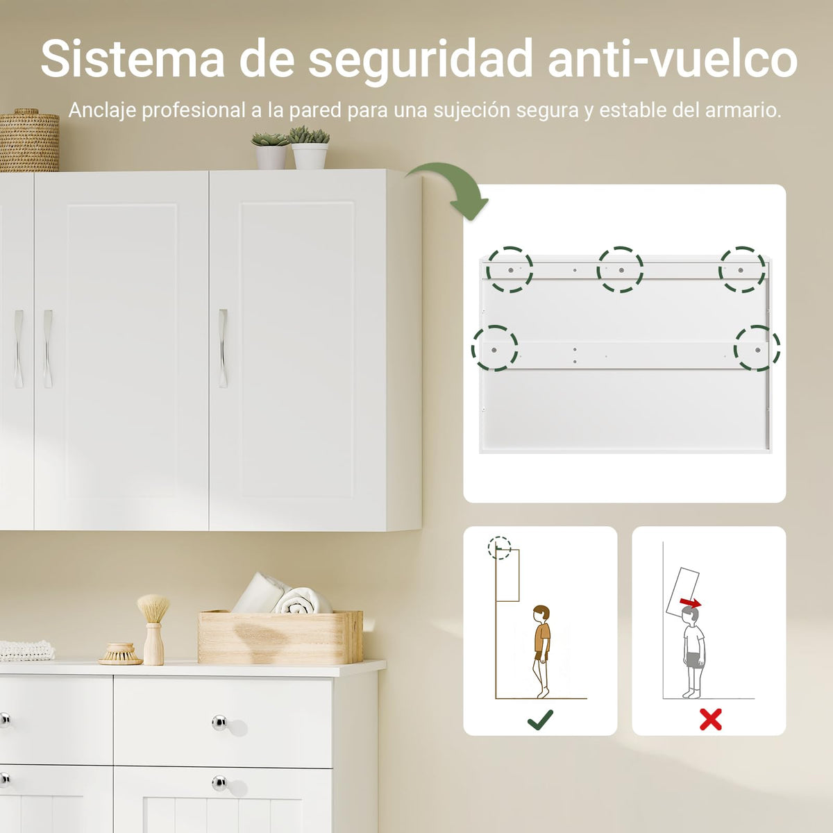 Haotian Wall Cabinet for Laundry Room, Wall Storage Medicine Cabinet for Bathroom Kitchen Garage, Linen Tower Bath Cabinet with Shelf, White FRG231-L-W