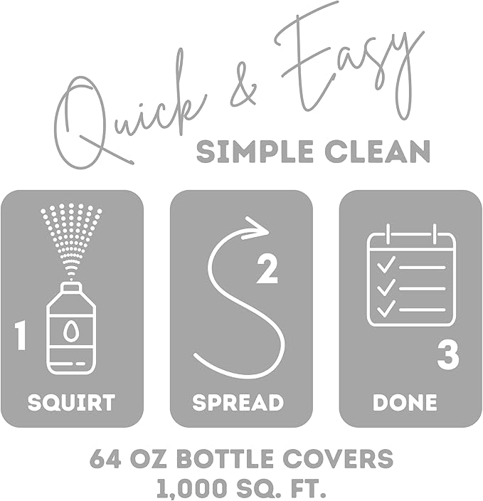 Quick Shine Multi-Surface Floor Finish-Polish 64oz-2pk | Safer Choice, No PFAS, pH Neutral Clean Shine Technology | Squirt & Spread | For Wood, Laminate, LVP, LVT, Tile & Stone | Made in USA