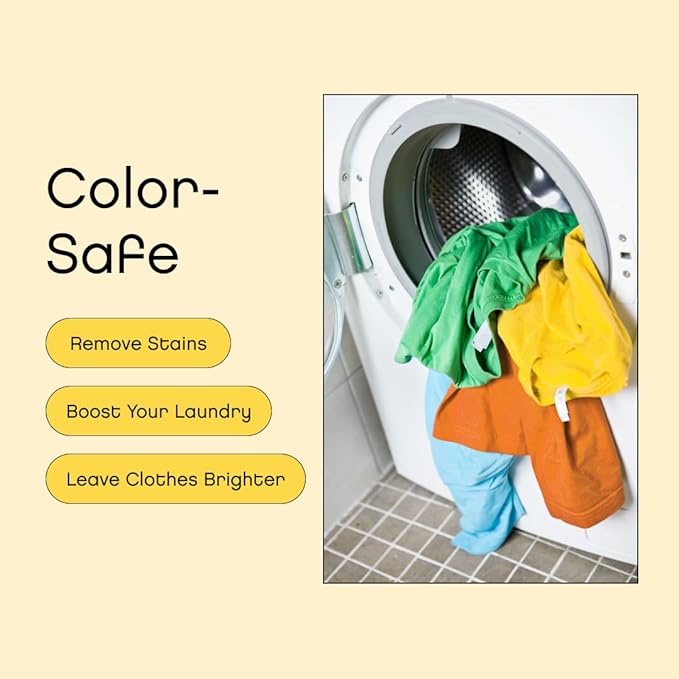 Unscented Oxygen Bleach Powder and Color Safe Stain Remover by AspenClean, Zero plastic, EWG Verified™, Vegan, Non-Bio, Hypoallergenic, Bleach Alternative - 45 Loads