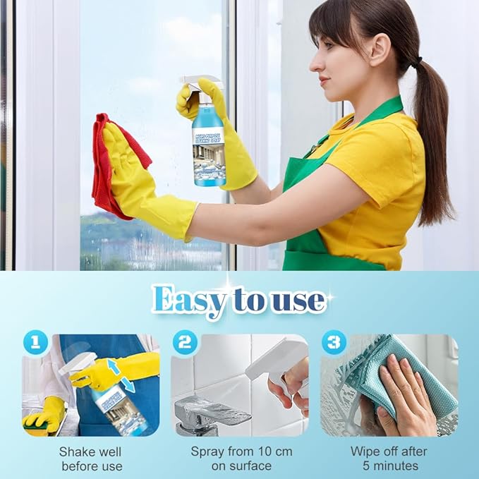 Spray Splash Cleaner, 2025 New Multi Purpose Cleaning Spray, Powerful Degreaser Sprays for Kitchen, Easy to Use Grime Remover for Household Cleaning, Convenient Handheld Cleaner for Home Family (2)