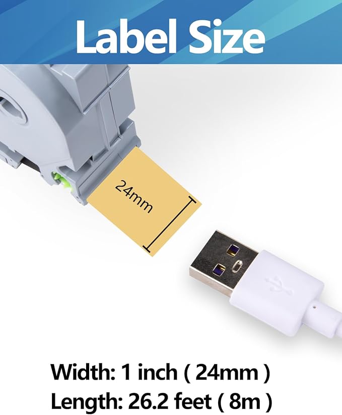 Weemay 3 Pack TZe851 24mm Black on Gold Laminated Label Tape Compatible with Brother Label Maker Tape TZe-851 TZe 851 TZ-851 TZ851 for PTouch PT-E500 PT-D600 PT-P750W PT-P900W Printer, 1 in x 26.2 ft