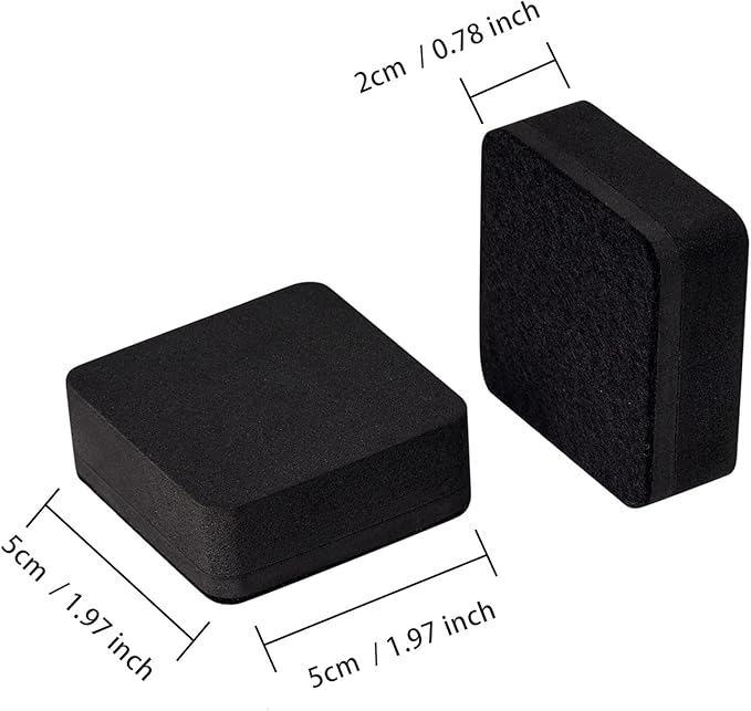 Dry Erase Erasers, Eeoyu 40 Pack Magnetic Whiteboard Dry Erasers Chalkboard Cleaner Wiper for Kids and Classroom Teacher Supplies Home and Office, Black