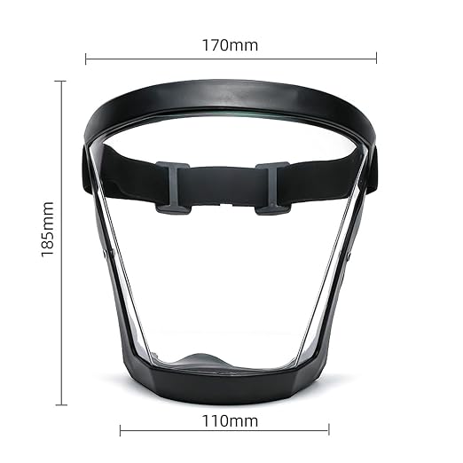 Anti-Fog Full Face Active shields Protection Visible Expression Transparent Breathable Comfortable Adults Reusable (White, 5PCS), JZY-0010