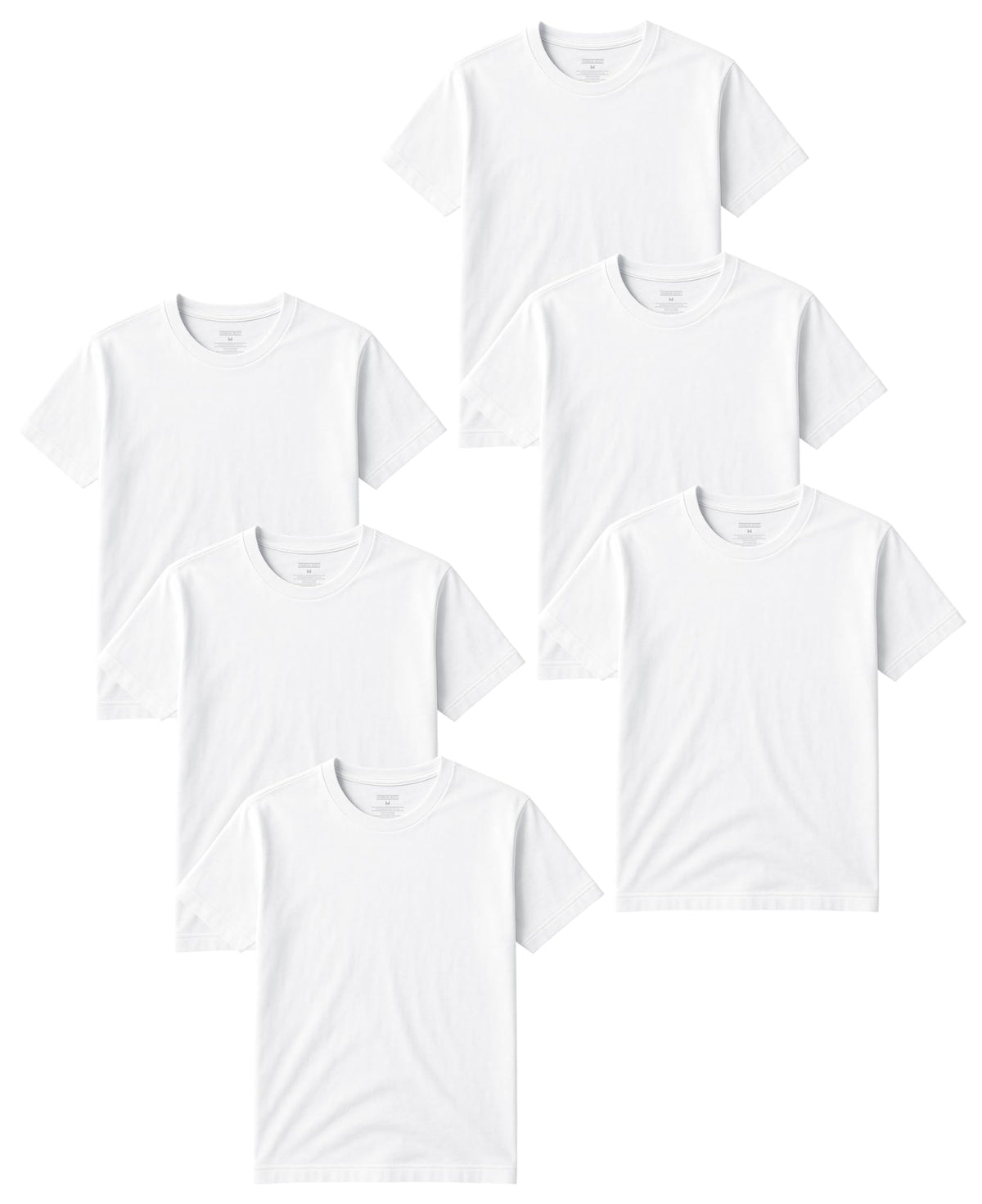 Classic Men's Short Sleeve Cotton Undershirts | Crew Neck T Shirt - Multi & Bulk Wholesale Packs