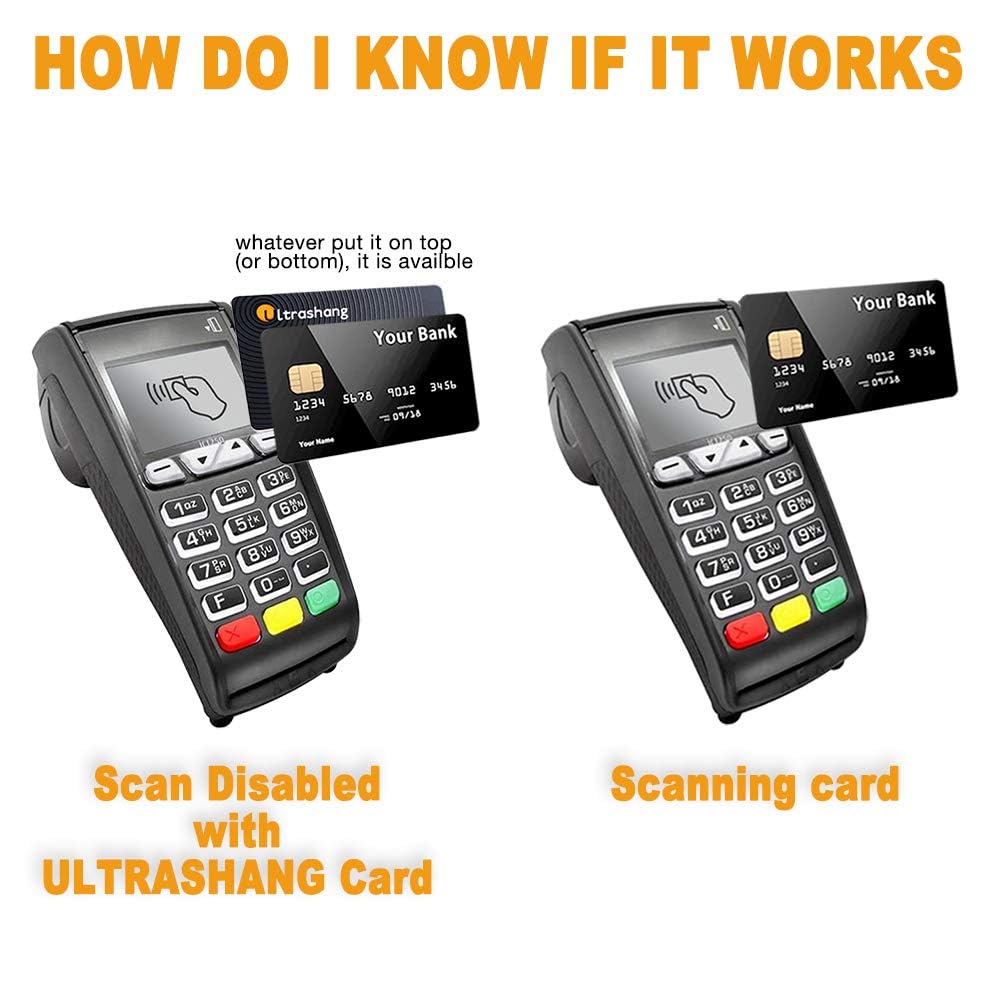 Ultrashang 2Pcs RFID Blocking Card, Fuss-free Protection for Entire Wallet Shield, Credit Card Protector NFC Bank Debit Blocker, Identity Theft Prevention for Passport Travel Security (Ver. 2.0)