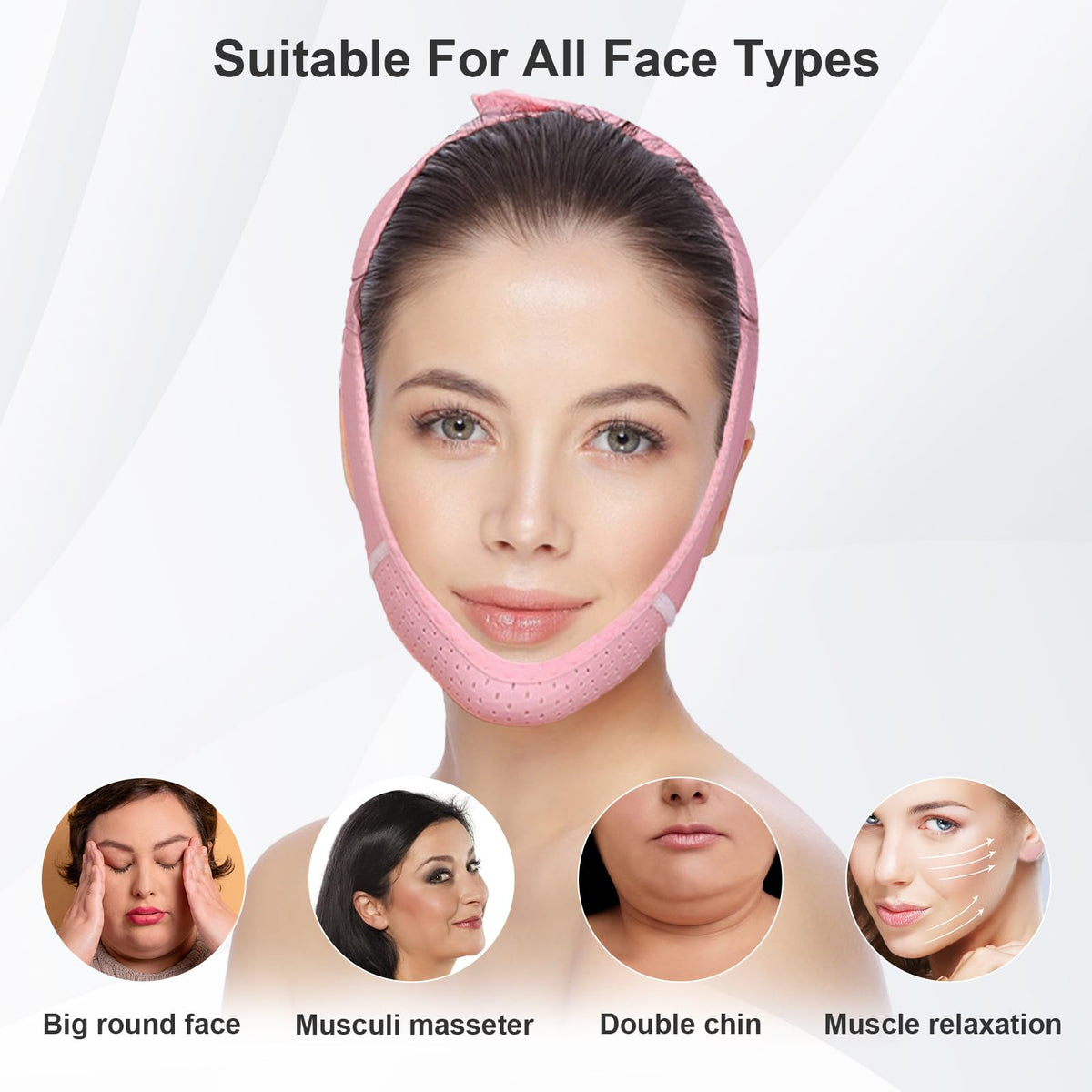 Chin Strap for CPAP Users, Chin Strap for Snoring, Chin Srap for Sleeping, Anti Snoring Devices Adjustable, Anti Snoring Devices Breathable and Reusable, Chin Strap for Men and Women to Stop Snoring