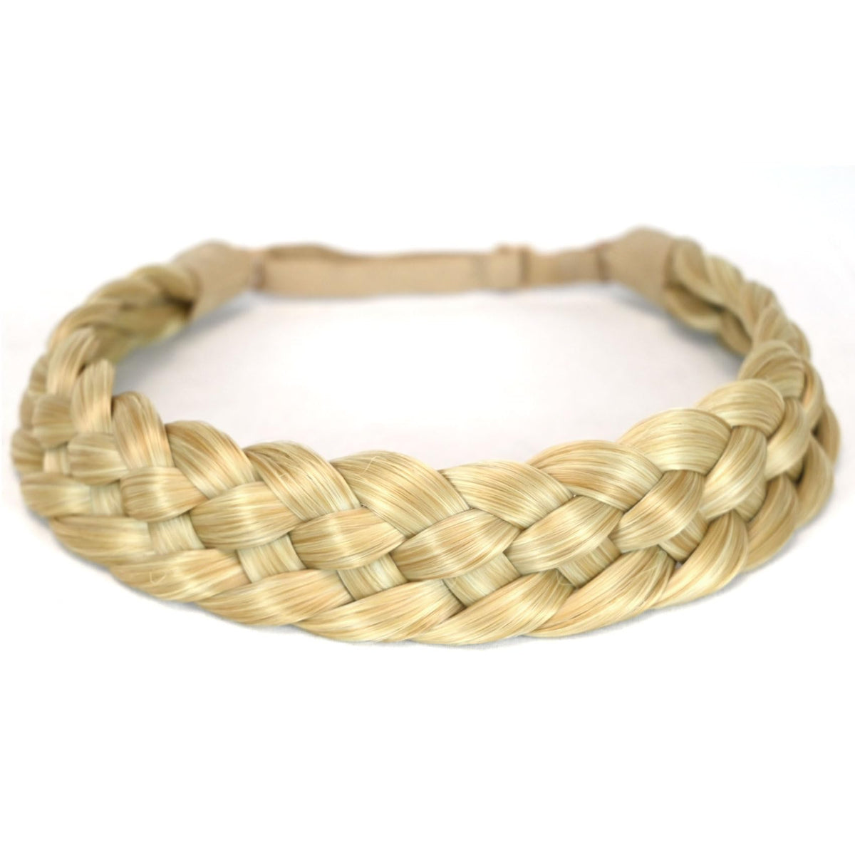 TOECWEGR 5 Strands Synthetic Hair Braided Headband Hairpiece Classic Chunky Wide Plaited Braids ElasticMulti Color Headband Ladies Beauty Hair Accessories