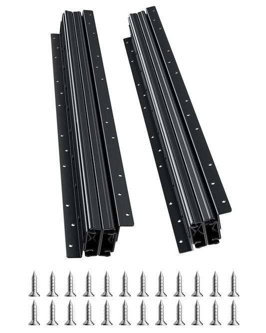 VEVOR Undermount Heavy Duty Drawer Slides, 16 24 32 40 Inch 260 lb Load Capacity Full Extension Ball Bearing Under Stair Cabinet Rails, Bottom Stair Cabinet Glides Track Runners(24inch, Black)