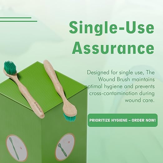 50-Pack Disposable Wound Cleaning Brush, Surgical Wound Scrub Brush, Gentle and Sterile Brushes for Wound Care for Hospital Clinics and Nursing Homes, Surgical, Abrasions, & Sensitive Skin