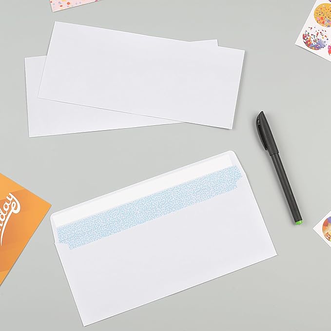 Joyberg 72 Packs #10 Envelopes, Business Envelopes, Envelopes Self Seal, Security Envelopes, Peel and Seal Closure, Size 4-1/8 X 9-1/2 Inches, White, 26LB