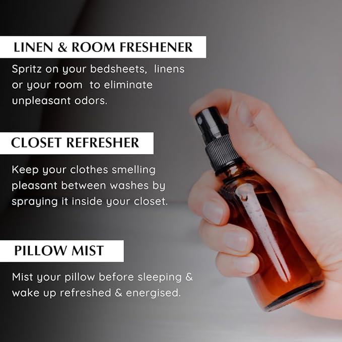 Eucalyptus Room, Linen & Pillow Spray by Aromafume | 100ml/3.38 fl oz | with Pure Eucalyptus Essential Oil | Aromatherapy | Mist for Bedding, Fabrics