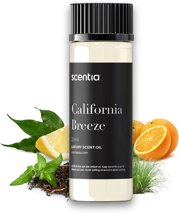 Scentia Hotel Diffuser Oil Inspired by The Delano Beach Club Hotel Scent - 20 mL 0.67 fl oz - Essential Oil Blend Orange, Green Tea & Jasmine for Aromatherapy Diffusers - California Breeze