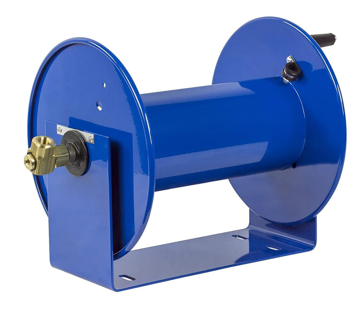 Coxreels 112-3-100 Hand Crank Hose Reel - Heavy-Duty Steel Frame for Stability - Adjustable Tension Brake for Controlled Operation- Fits 3/8 x 100 ft Hose - 12 x 18.25 x 13 inches