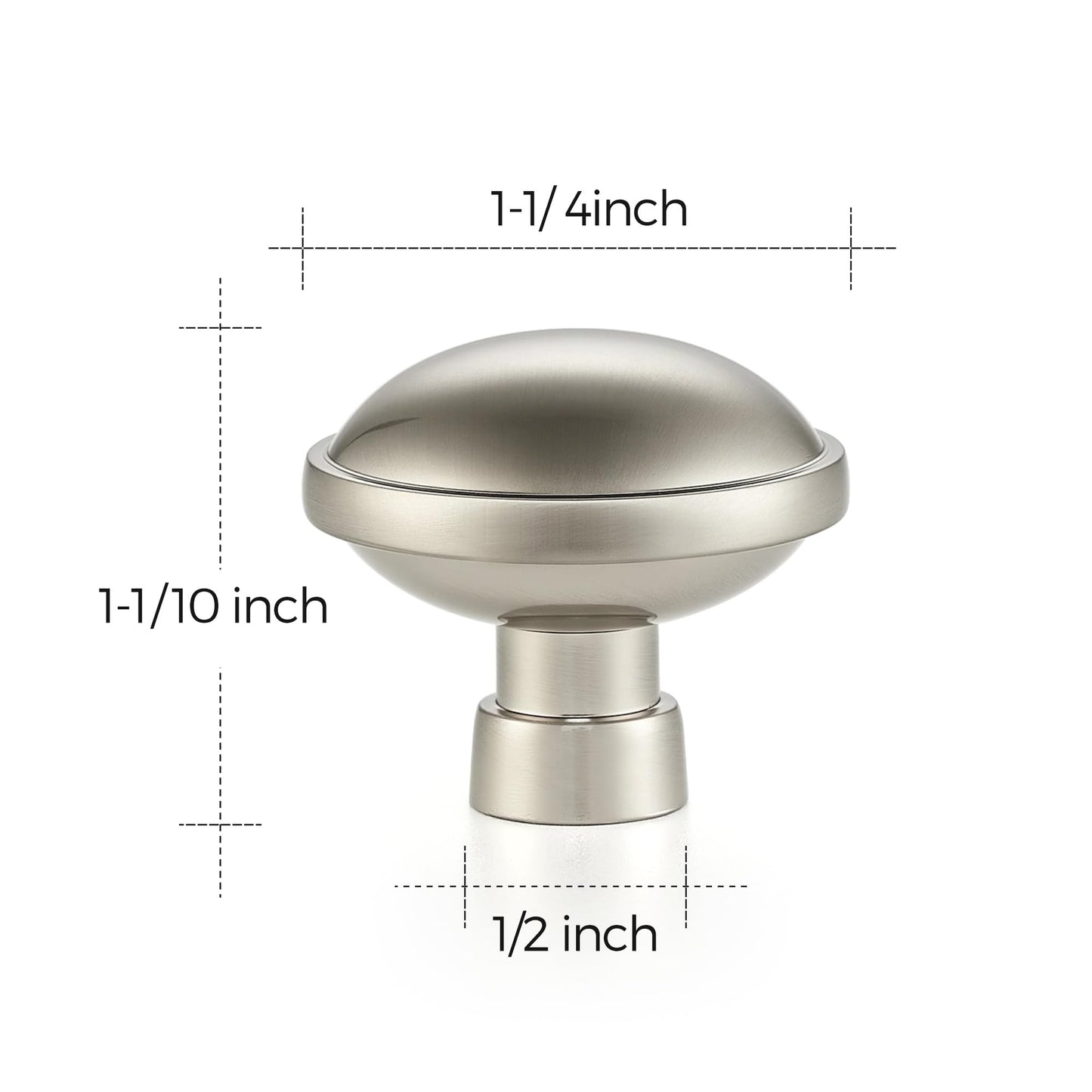 Ravinte 5 Pack 1-1/4 Inch Diameter Kitchen Cabinet Knobs Brushed Nickel Dresser Knobs Round Solid Cabinet Drawer Pulls for Kitchen Cupboard Hardware