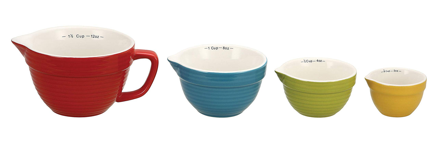 Creative Co-Op Bowl Shaped Measuring Cups (Set of 4 Sizes)