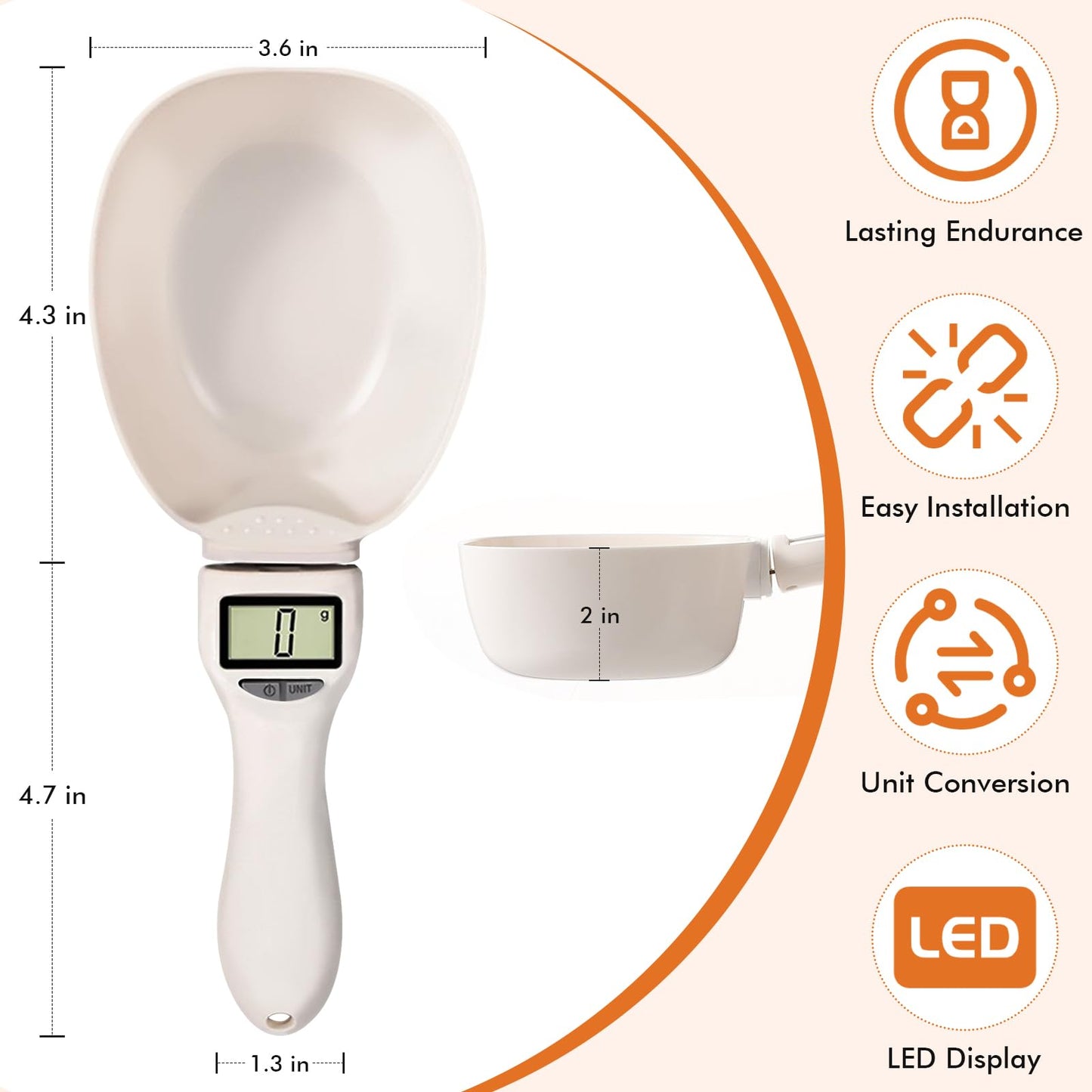 2pcs Digital Measuring Spoon,Digital Measuring Cup with LCD Screen Display, Digital Food Spoon Scale, Gram Measuring Spoons for Kitchen Gadgets and Daily Meal