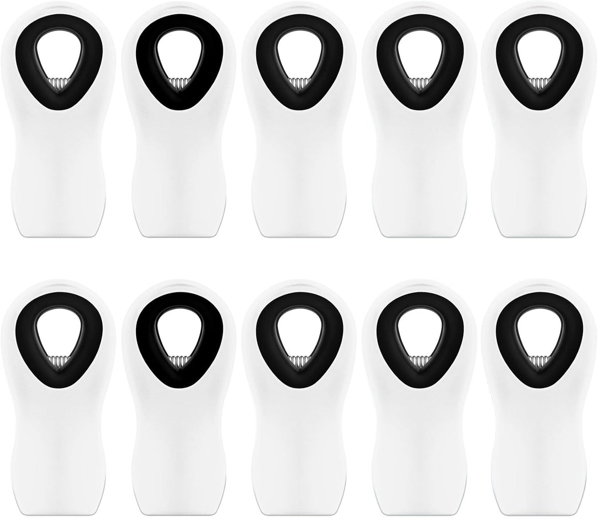 10 Pack Magnetic Chip Clips, Bag Clips, Food Clip, Plastic White Snack Clip with Magnet for Refrigerator