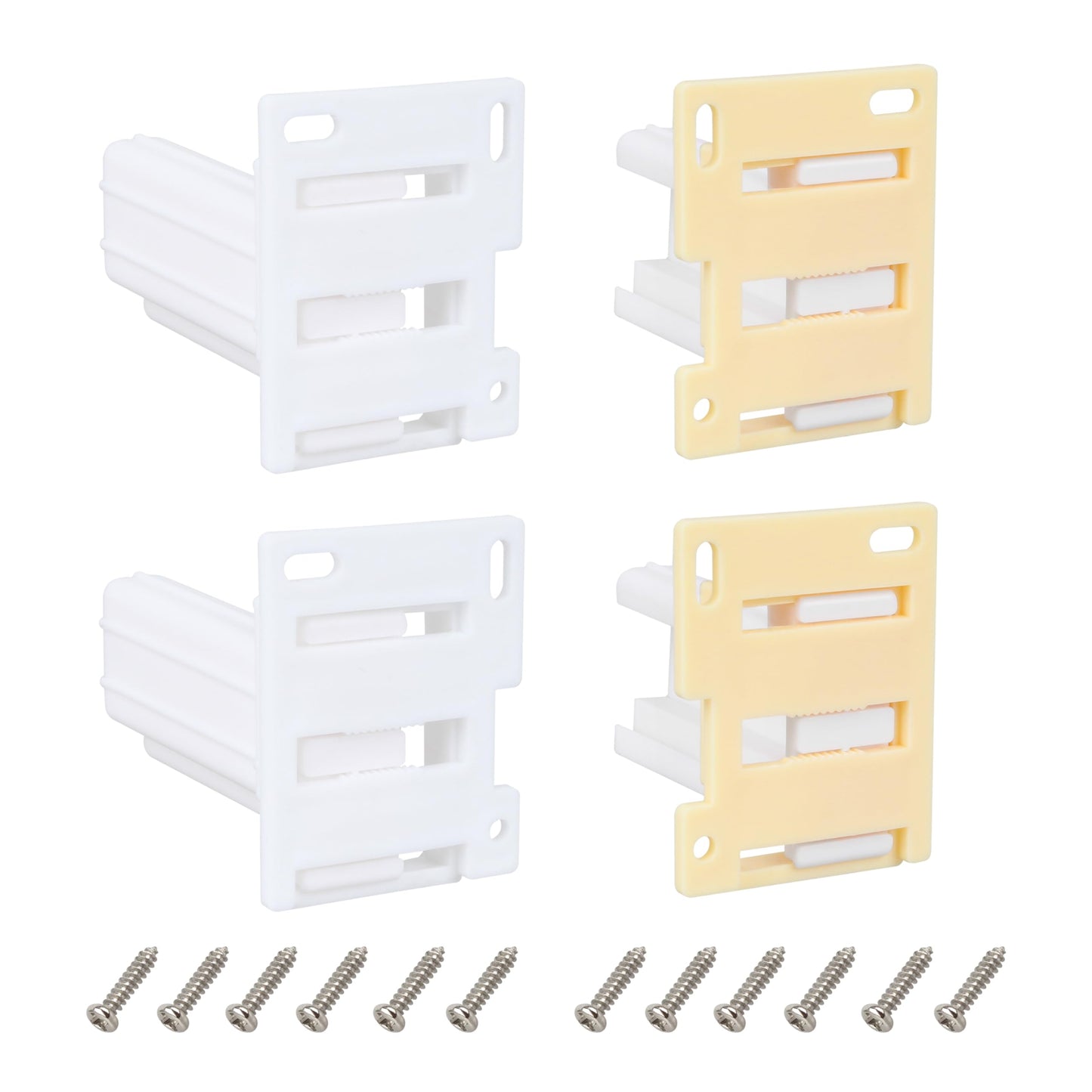 Drawer Slide Socket Set,Cabinet Hardware RV Drawer Parts for 1" Drawer Slide, 2 Set (¾” Slide Rail Groove with Raised Edge)