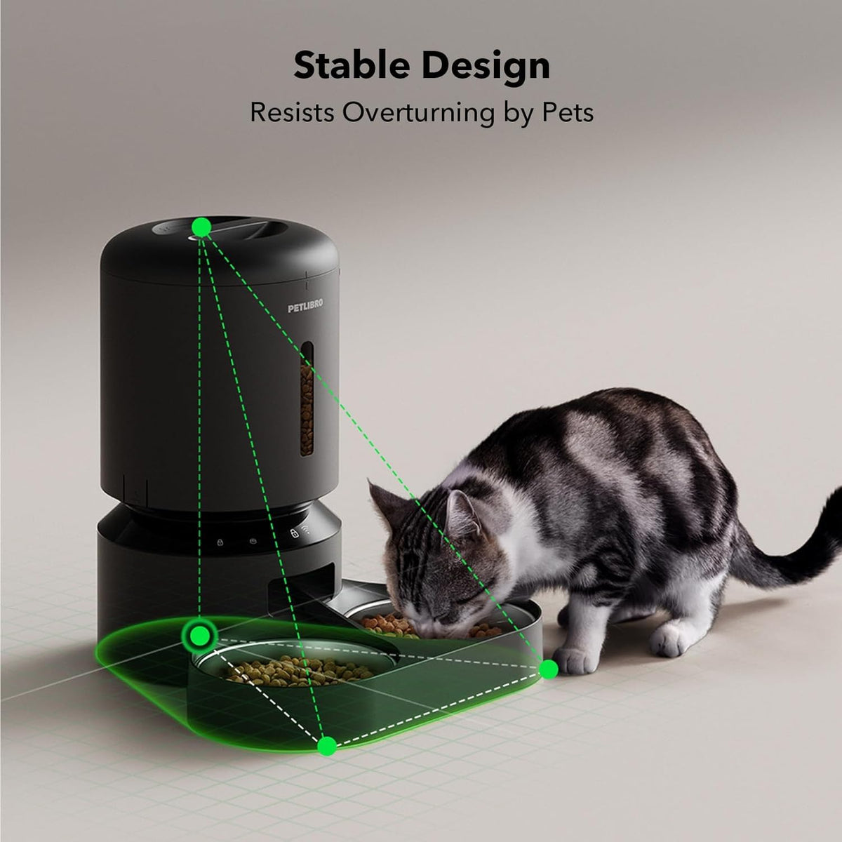 PETLIBRO Automatic Cat Feeder for 2Cats, 5L Timed Dual Dog Food Dispenser, 5G WiFi Pet Feeder with APP Remote Feeding, 1-10 Meals/Day, 10s Meal Call, Double Trays