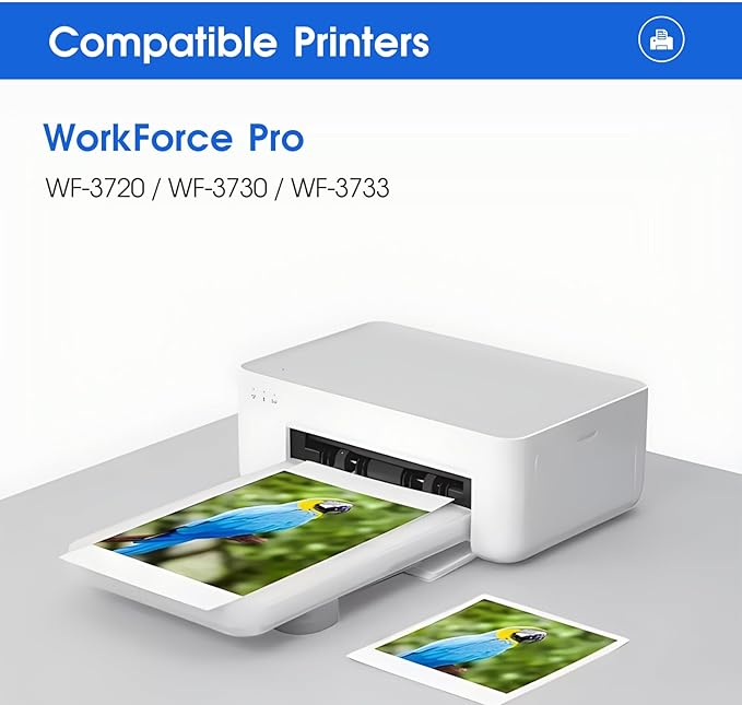 702xl Black Ink Cartridges Remanufactured Replacement for 702 Ink cartridges 702 XL T702XL for Epson WF-3720 WF-3730 WF-3733 Printer High Capacity (2 Pack)