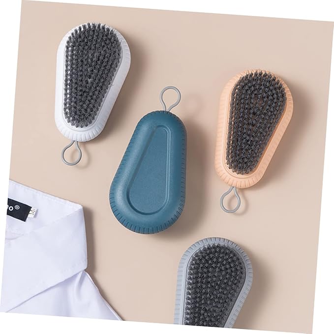 2pcs Portable Laundry Brush Durable Plastic Cleaning Tool for Clothes Lightweight and Compact Design Easy Storage with Hanging Random Color