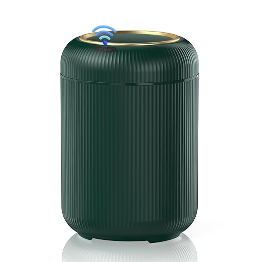 Procade Automatic Motion Sensor Bathroom Trash Can with Lid, 3 Gallon Touchless Trash Bin, Smart Plastic Garbage Can Small Green Wastebasket for Toilet, Office, rv, Bedroom, Living Room