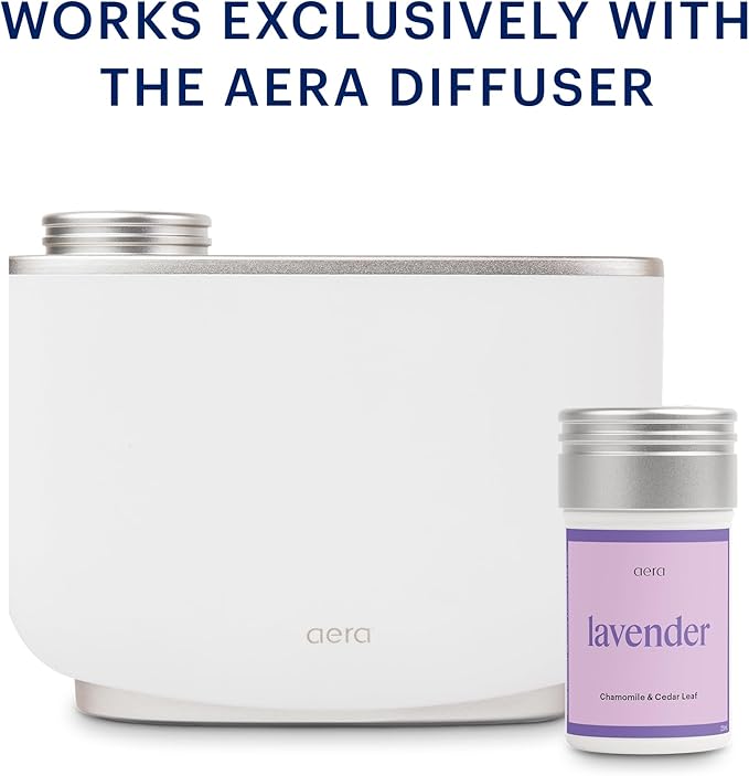 Aera Lavender - Essential Oil for Home - Calming and Meditative Fragrance - Notes of Lavender, Chamomile and Cedar Leaf- Scent Refill - Works with the Aera Diffuser