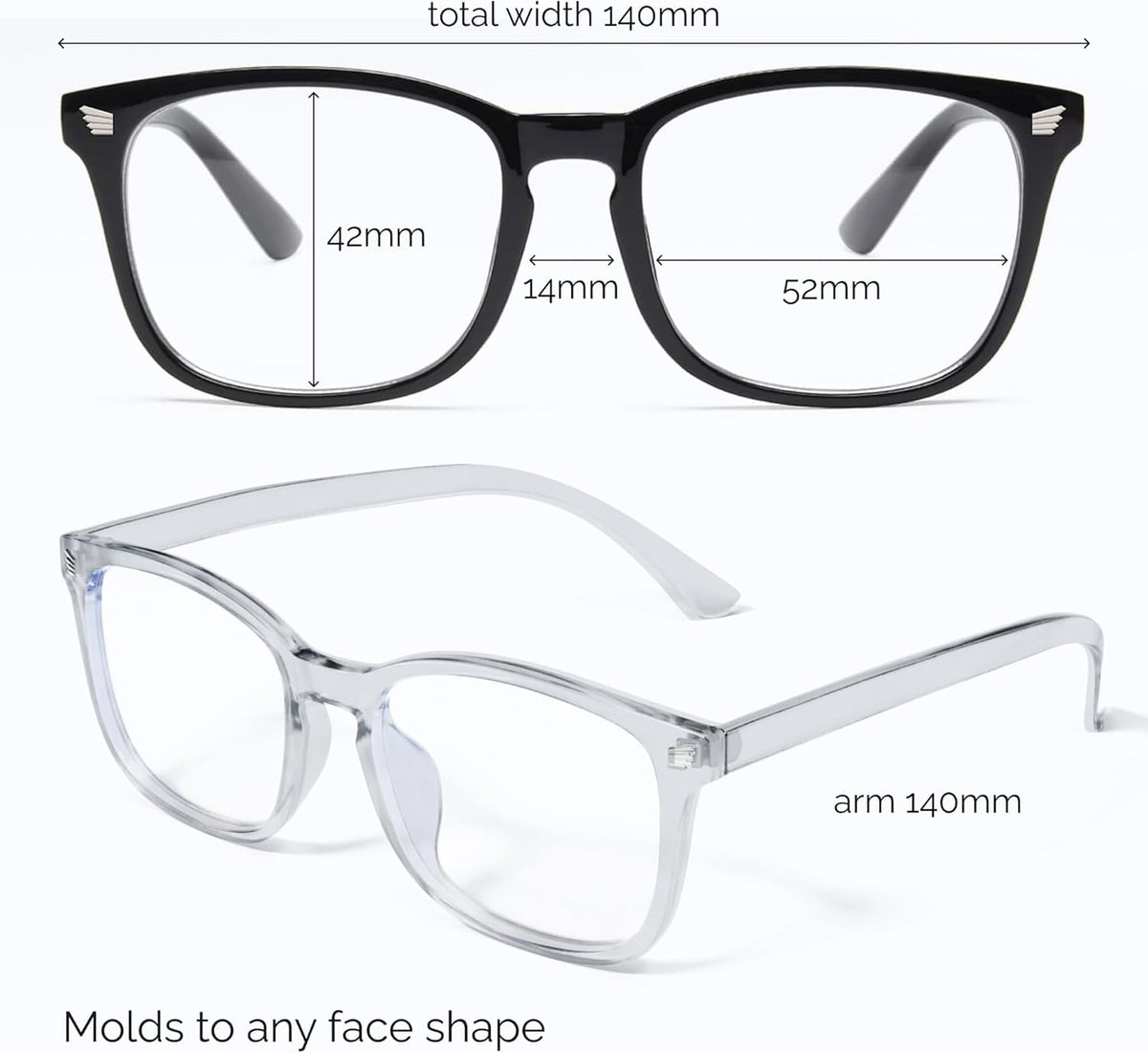 livho High Tech Blue Light Glasses - Advanced 99% Blue Light Blocking Computer Glasses - Anti Eyestrain & UV Glare Protection
