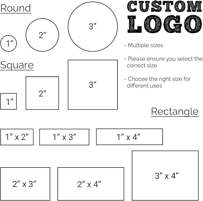 Custom Stamp with Logo Text - Personalized Rubber Stamp with Handle - Address Stamps for Business or Crafting - Round 2"