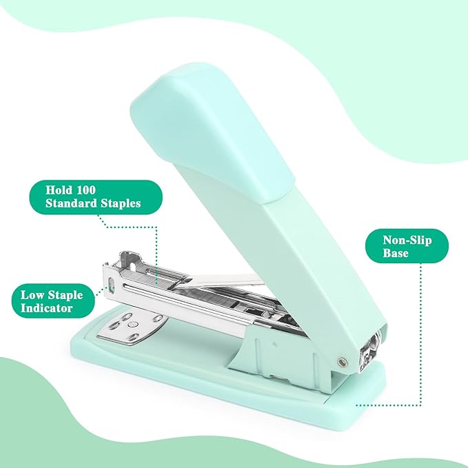 Tamaki Stapler, Office Stapler, Staplers for Desk(Green)