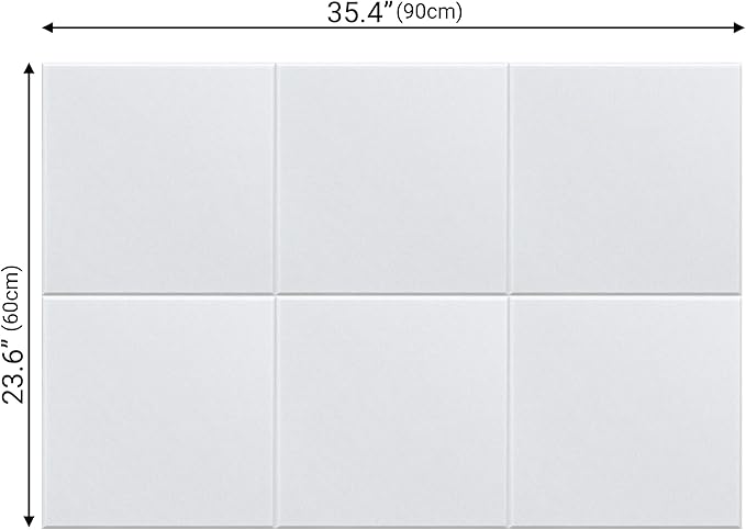 AKTOP White Cork Bulletin Board 24"x36", 6 Pack Removable Felt Cork Board Tiles for Wall, Large 2 x 3 Bulletin Board Notice Pin Board for Office, School & Home, 24 Safe Adhesive Tabs, 20 Push Pins