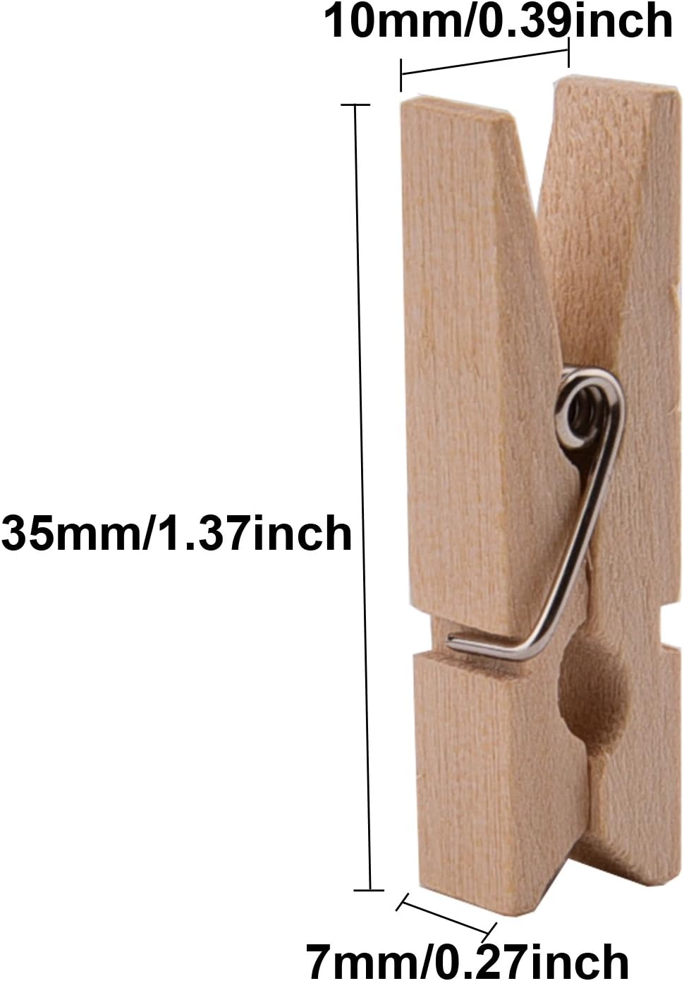 320 Feet Jute Twine and 100 Pieces Mini Natural Wooden Craft Clothespins Pegs Clips