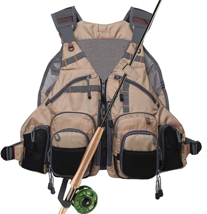 Kylebooker Fly Fishing Vest Pack Adjustable for Men and Women