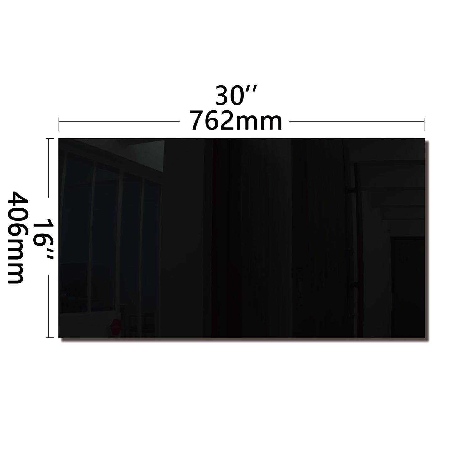 DAIFURONGE Tempered Glass Backsplash for Kitchen, Black and White Art Stove Backsplash Protector - Easy to Clean Wall Decor (Black, 30"x16"(76.2x40.64cm))