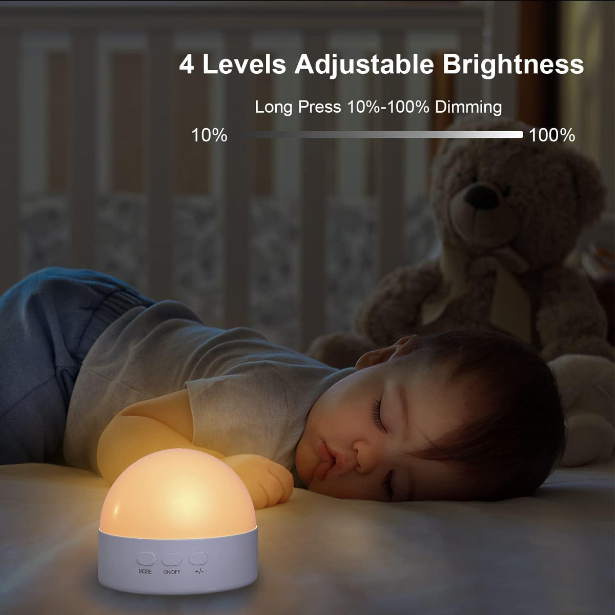 Kintion Portable Night Light, Dimmable 8 Color Lighting, 1800mAh Battery Rechargeable, Small LED Lamp for Nursery, Baby, Kids and Adults(1pcs)