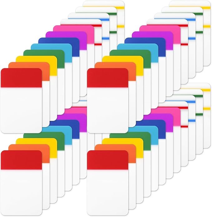 1 Inch Tabs for Notebooks, 960 Pieces Sticky Note Tabs File Index Tabs for Books, Binders, Papers, Documents, File Folders (48 Sets 12 Colors)