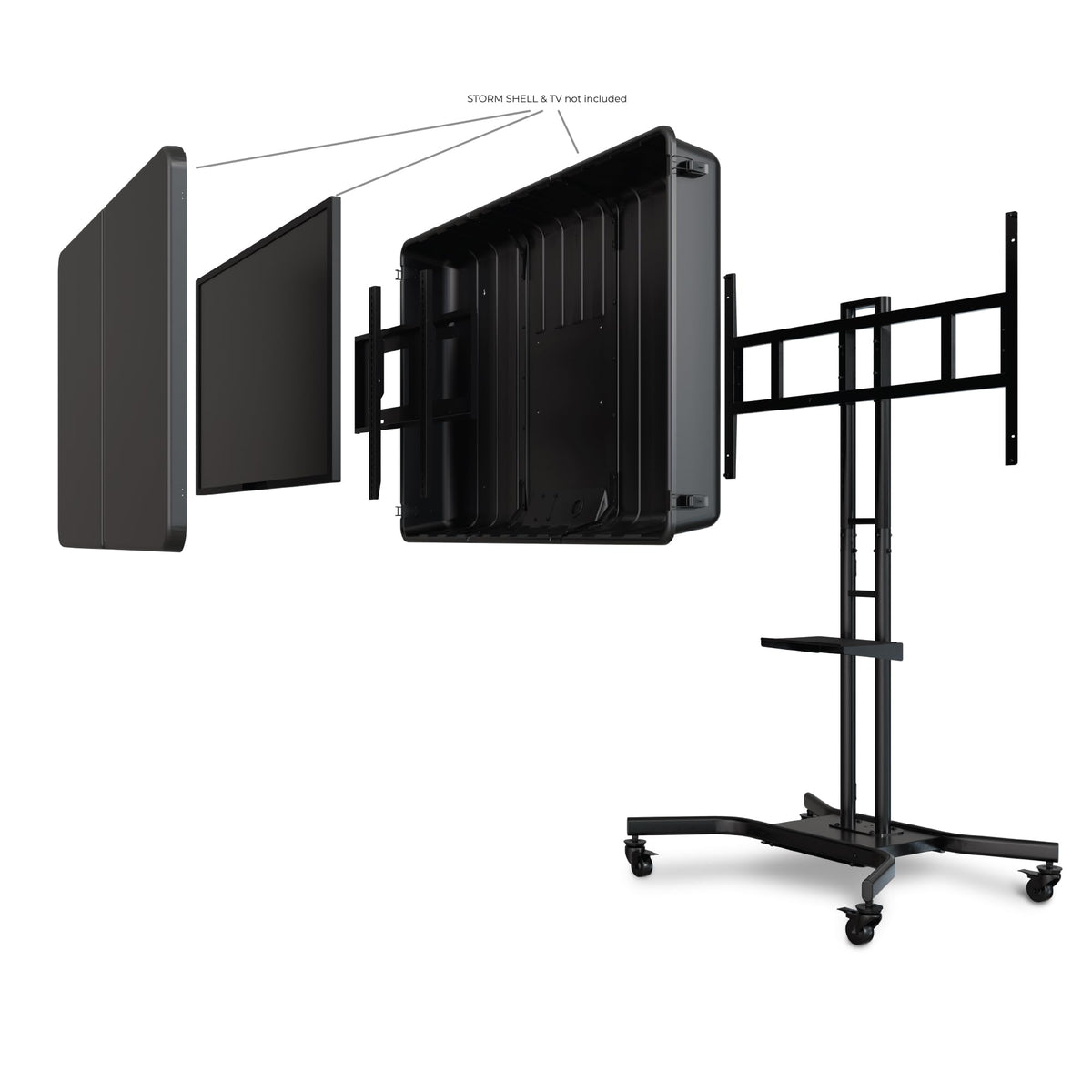 Storm Shell Ourdoor Rolling Cart for Storm Shell TV Enclosures