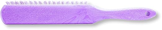 SPARTA Handheld Soft Counter Brush 8 Inch Bristle Span, Multi-Use Dust Brush with 5 Inch Handle for Tables, Countertops, and Delicate Surfaces, Polyester, Purple