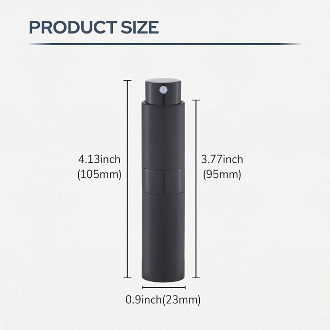Perfume Atomizer Travel Bottle Refillable: Cologne Sprayer Portable for Men - Mini Spray Empty for Refill - 8ml Small Size Orange