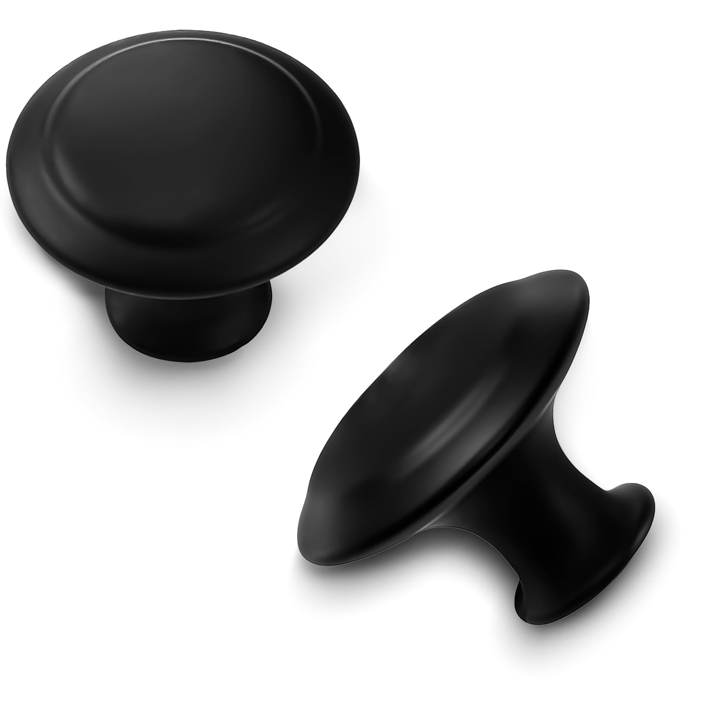 30 PCS Kitchen Cabinet Knobs, 1-1/5 Inch Dresser Knobs, Black Drawer Knobs Suitable for Wardrobe Cabinets, Modern Cabinet Hardware with Screws